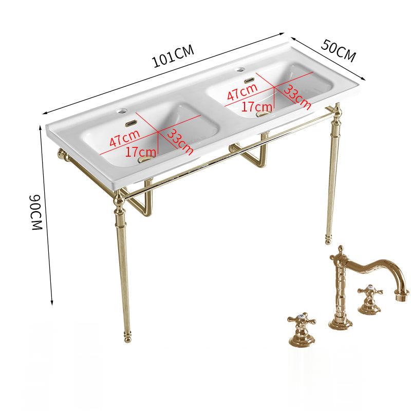 Ferrara Faenza Gold Finish Freestanding basin