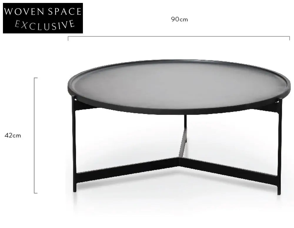 90cm Coffee Table - Matt Black Coffee Tables