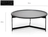 90cm Coffee Table - Matt Black Coffee Tables