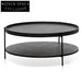  90cm Round Coffee Table - Full Black