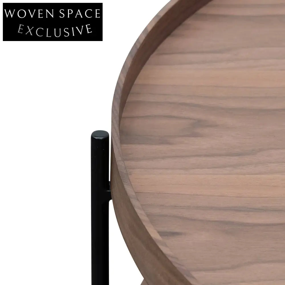 90cm Round Coffee Table - Walnut Coffee Tables