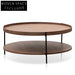 90cm Round Coffee Table - Walnut