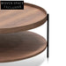 90cm Round Coffee Table - Walnut Coffee Tables