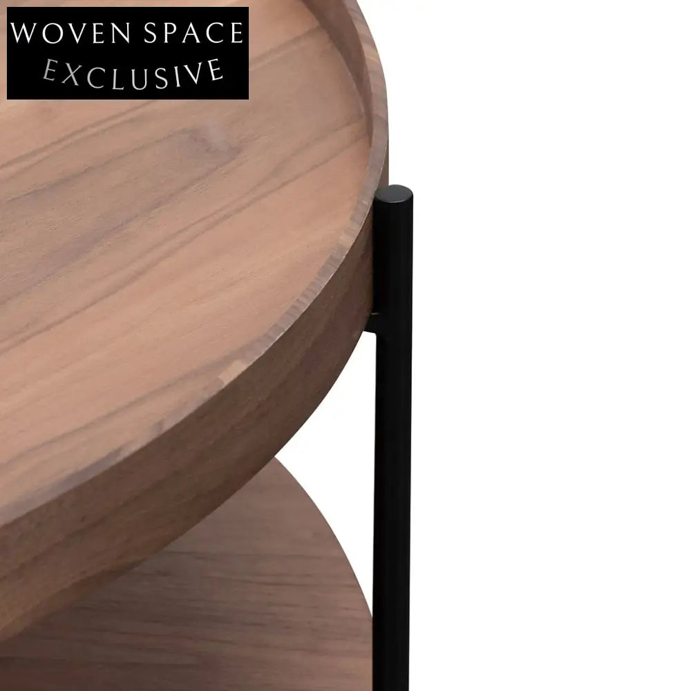 90cm Round Coffee Table - Walnut Coffee Tables