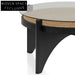 96cm Round Glass Coffee Table - Black Coffee Tables