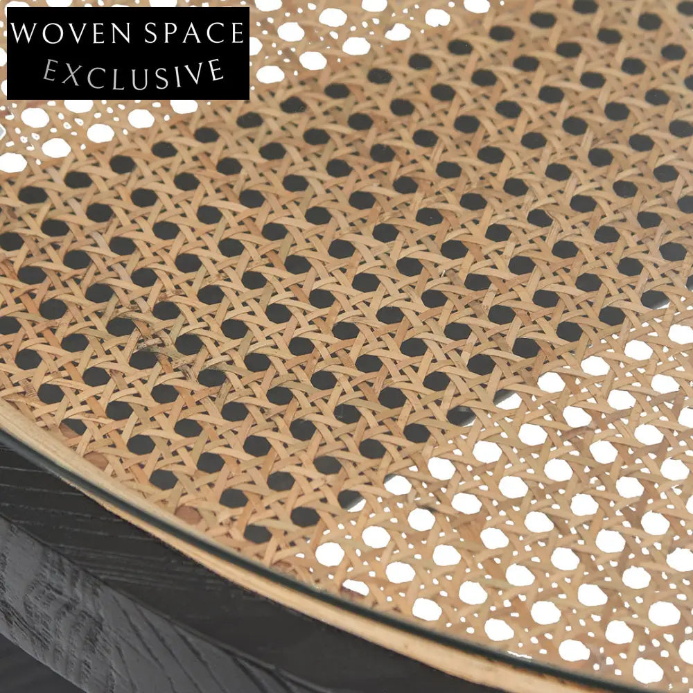 96cm Round Glass Coffee Table - Black Coffee Tables