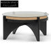 96cm Round Glass Coffee Table - Black