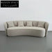 Luxurious 98-inch Modern Curved Boucle Sofa Couch for Living Room