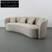 Luxurious 98-inch Modern Curved Boucle Sofa Couch for Living Room