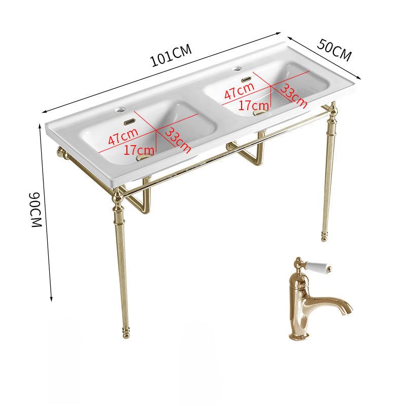 Ferrara Faenza Gold Finish Freestanding basin
