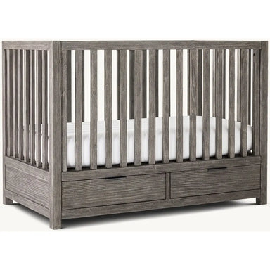 Premium Convertible Mahogany Baby Crib with Under-Crib Storage Drawers Nursery Bed