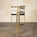 Luxurious Italian Modern Kitchen Counter Barstool with Gold Metal Base