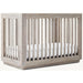 Luxury Teak Wood Baby Crib: Wabi-Sabi Distressed Grey Nursery Cot