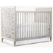 Artisan Carved Distressed White Mahogany Baby Crib - Victorian Nursery Cot