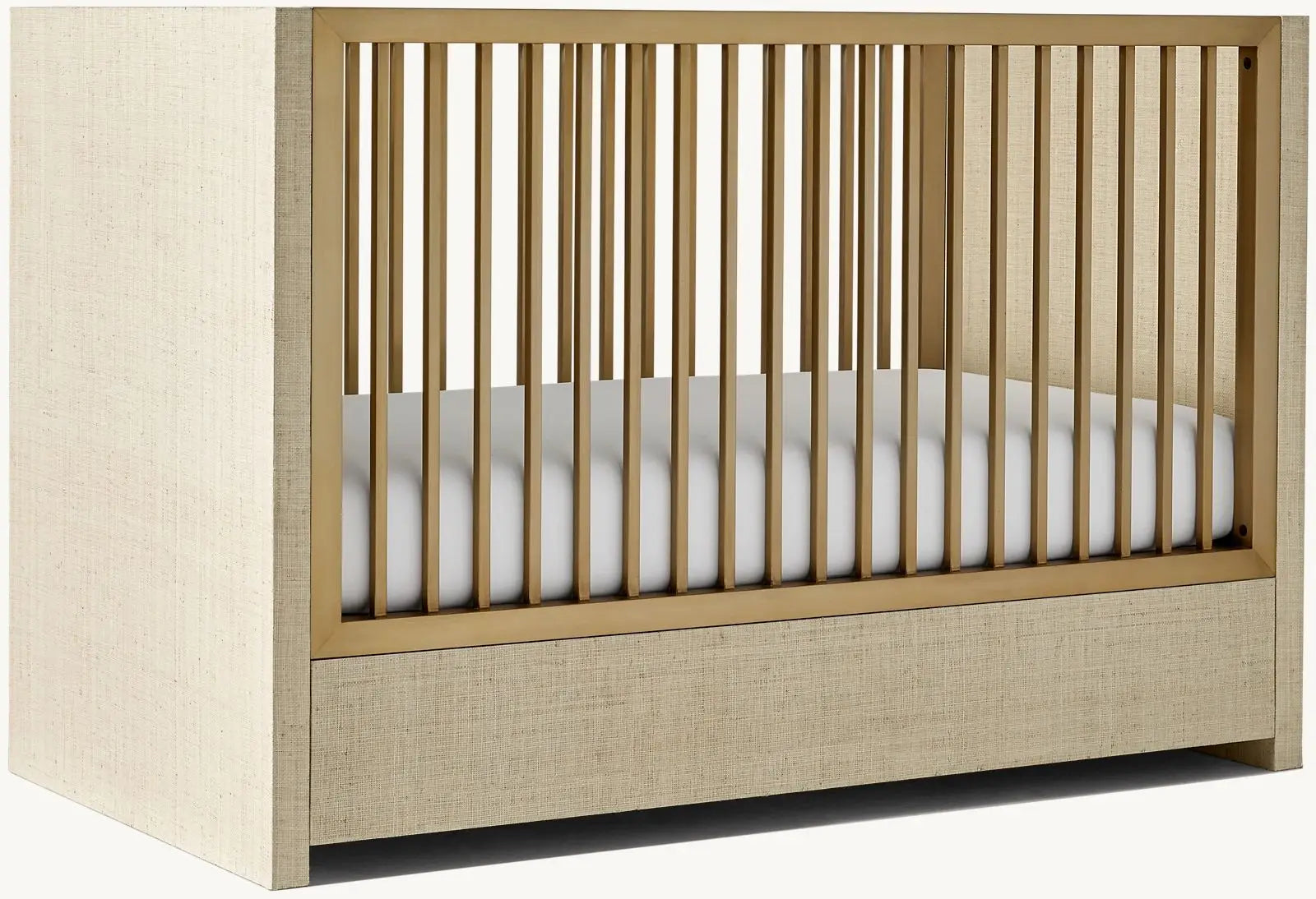 Premium Solid Teak Wood Baby Crib - Durable Modern Infant Cot