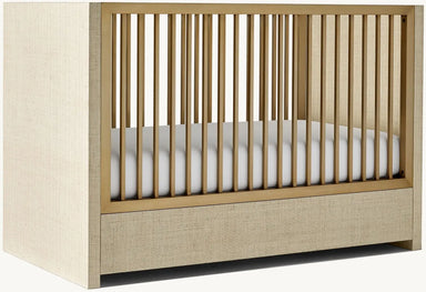 Premium Solid Teak Wood Baby Crib - Durable Modern Infant Cot
