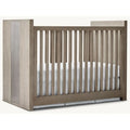 Premium Teak Wood Baby Crib with Mirrored Panel, Handcrafted Nursery Furniture