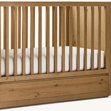 Durable Teak Convertible Baby Crib with Storage Drawer - Safe Design