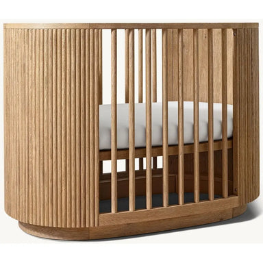 Premier Solid Mahogany Convertible Baby Crib with Storage Drawer for Nursery