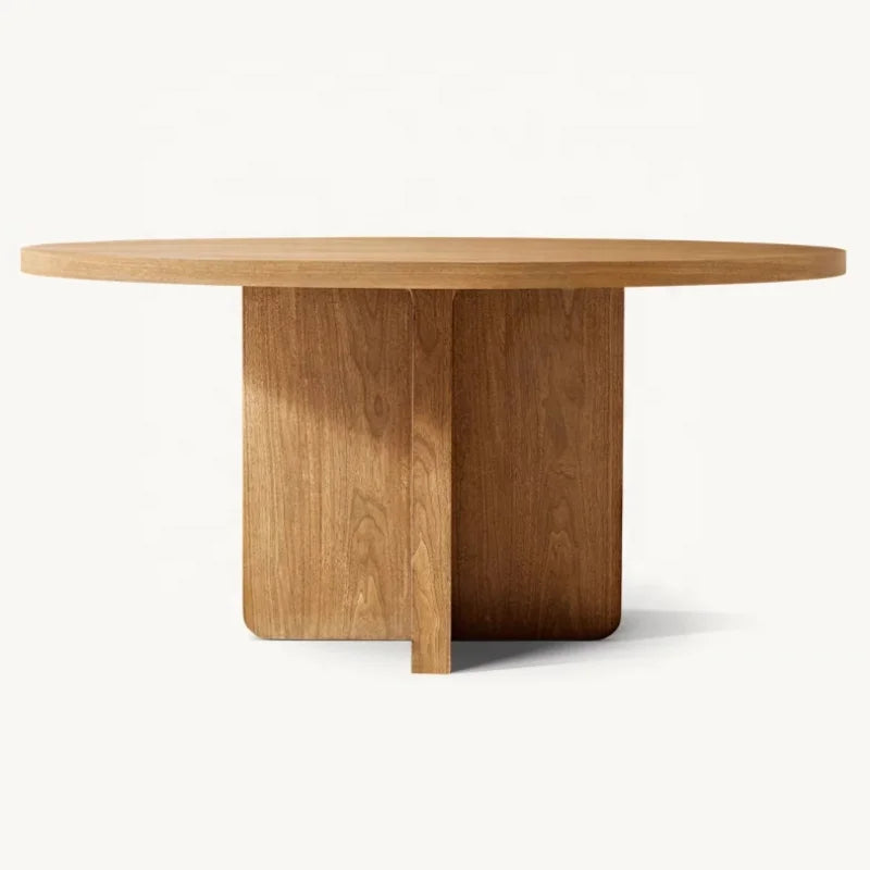 Premium Solid Oak Round Dining Table & Chair Set, Custom Sizes