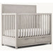 Convertible Teak Wood Baby Crib with Storage Drawers, White Washed Gray