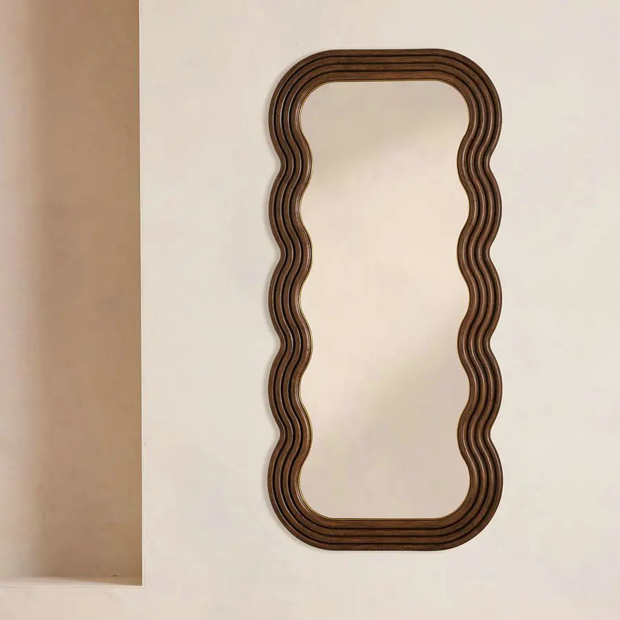 Elegant Modern Full-Length Rectangle Wood Framed Dressing Mirror