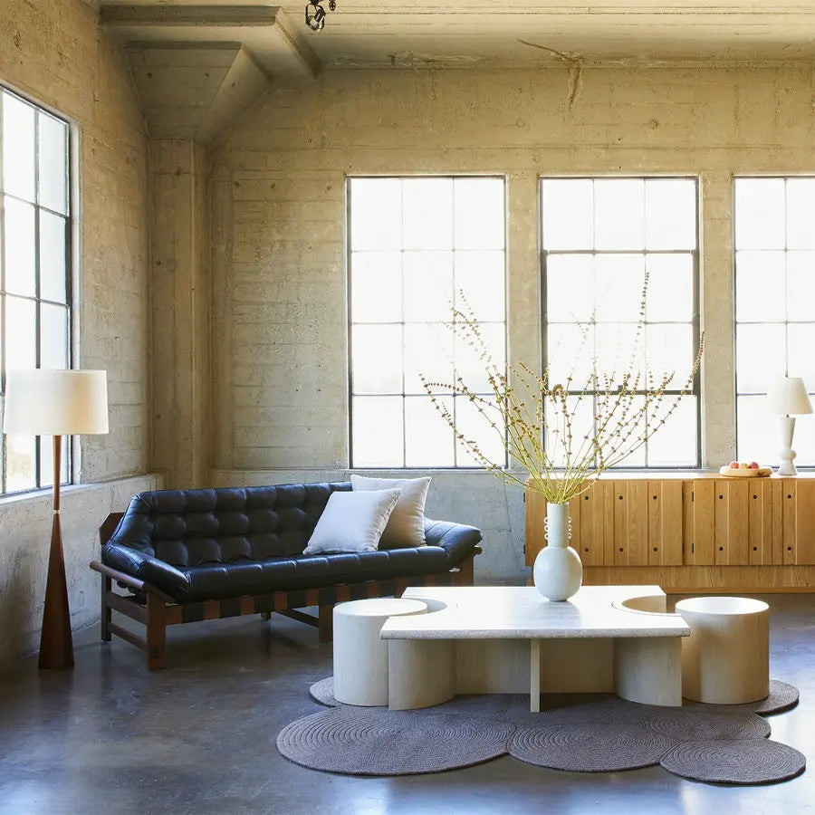 Modern Luxury Italian Full Grain Leather Loveseat Sofa for Living Room