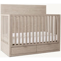 Premium Mahogany Convertible Baby Crib, Storage Drawers, Durable Nursery Furniture