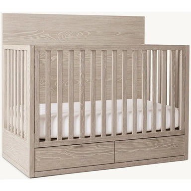 Premium Mahogany Convertible Baby Crib, Storage Drawers, Durable Nursery Furniture
