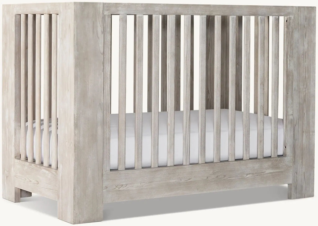 Modern Solid Teak Wood Baby Crib - Durable, Safe Infant Cot Bed