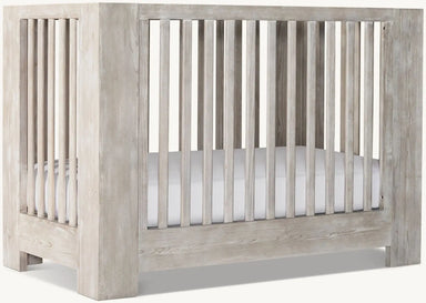 Modern Solid Teak Wood Baby Crib - Durable, Safe Infant Cot Bed