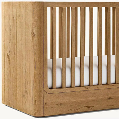 Premium Solid Teak Wood Baby Crib - Durable Modern Infant Cot