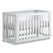 Modern White Convertible Baby Crib with Casters - Premium Mahogany Wood Infant Cot