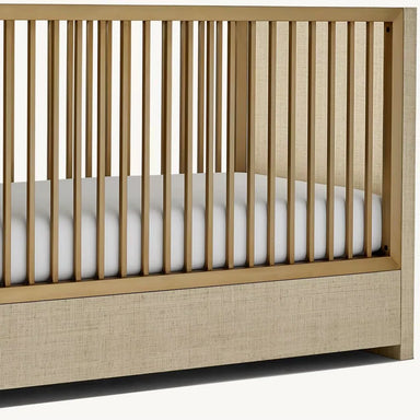 Premium Teak Wood Convertible Baby Crib - Modern Nursery Cot with Storage