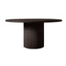 Elegant Round Wood Dining Table with Plinth Base for Modern Homes Dining Table