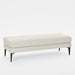 Modern Velvet Ottoman Bench, Gold Stainless Steel Legs, Elegant Living Room Footstool