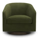 Cozy Swivel Barrel Accent Chair: Upholstered Wooden Living Room Single Sofa