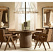 Elegant Round Wood Dining Table with Plinth Base for Modern Homes Dining Table