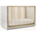 Luxury Convertible Baby Crib: Premium Mahogany Wood, Gold Frame Nursery Furniture