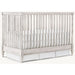 Handmade Distressed White Solid Mahogany Baby Crib - Classic Spindle Nursery Furniture