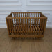 Elegant Teak Wood Baby Crib: Natural Finish, Adjustable, Safe & Customization Available