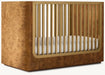 Luxury Convertible Teak Baby Crib, Burl Wood Accents, Sustainable Nursery Cot