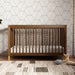 Premium Solid Teak Wood Baby Crib - Modern Infant Nursery Cot