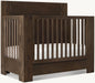 Premium Dark Brown Mahogany Convertible Baby Crib with Storage Drawer for Nursery