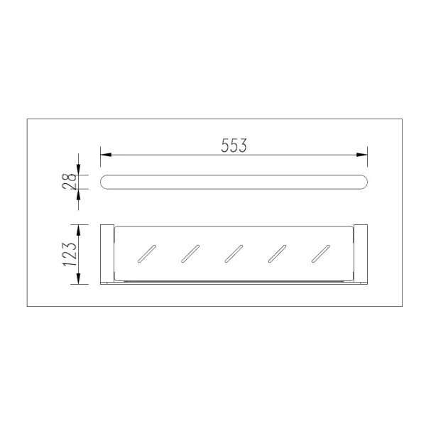 Esperia Brushed Yellow Gold Shower Shelf