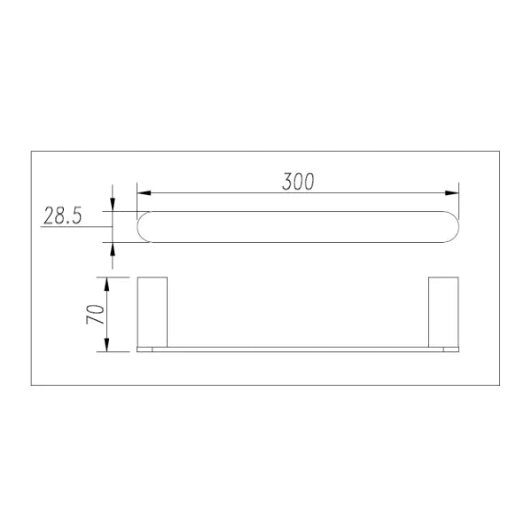 Esperia Brushed Nickel Hand Towel Rail 300mm