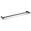 Esperia Matte Black & Chrome  Double Towel Rail 800mm
