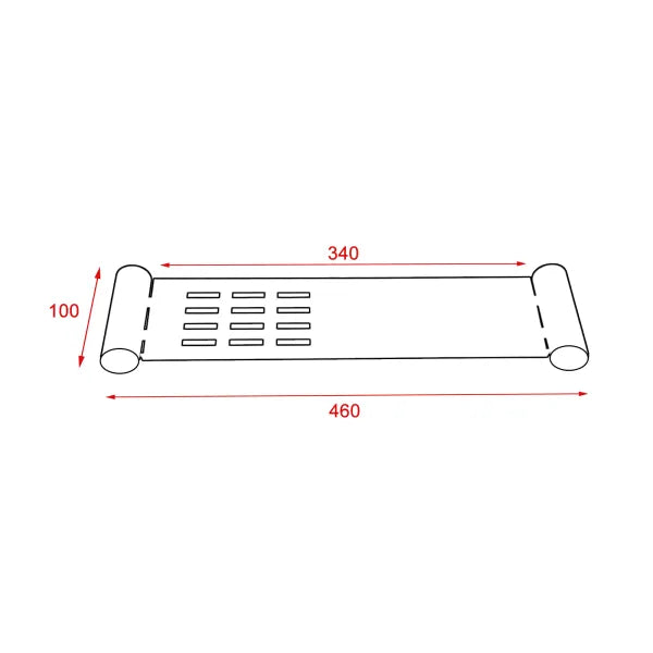 Pentro Matte Black Towel Shelf