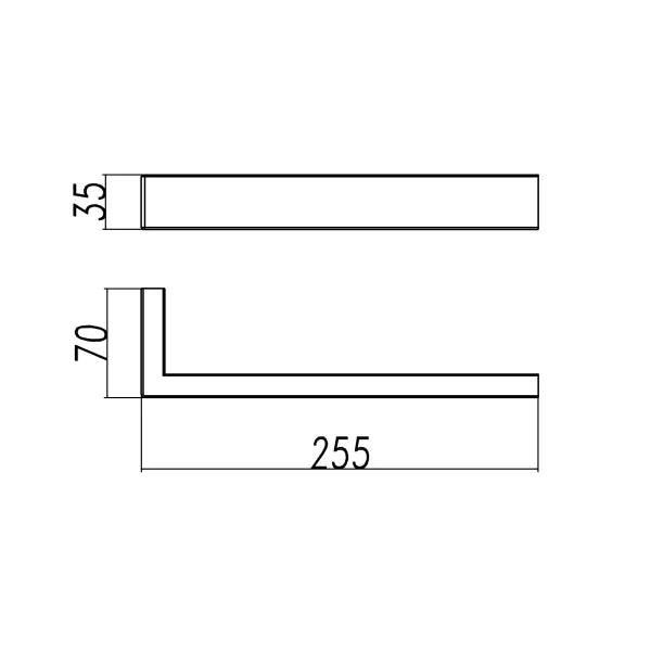 Cavallo Matte Black Square Towel Rail 255mm