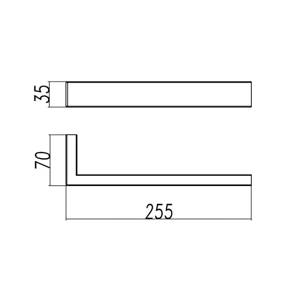 Cavallo Brushed Nickel Square Towel Rail 255mm